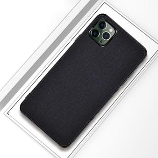 For iPhone 12 / 12 Pro Shockproof Cloth Texture PC+ TPU Protective Case(Black)
