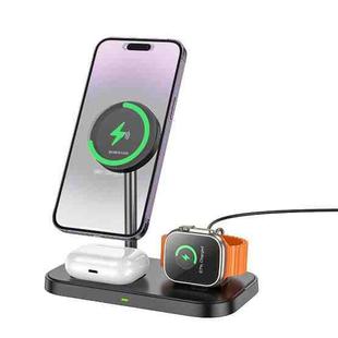 Borofone BQ29 Feliz 3-in-1 Wireless Fast Charger(Black)