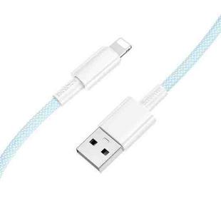 BOROFONE BX117 1m 2.4A USB to 8 Pin Source Charging Data Cable(Blue)