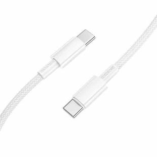 BOROFONE BX117 1m 60W Type-C to Type-C Source Charging Data Cable(White)