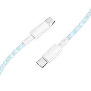 BOROFONE BX117 1m 60W Type-C to Type-C Source Charging Data Cable(Blue)