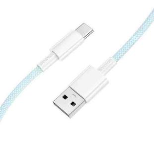 BOROFONE BX117 1m 3A USB to Type-C Source Charging Data Cable(Blue)