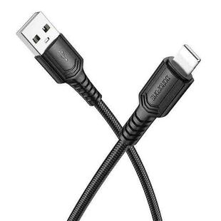 BOROFONE BX116 1m 2.4A USB to 8 Pin Certain Charging Data Cable(Black)