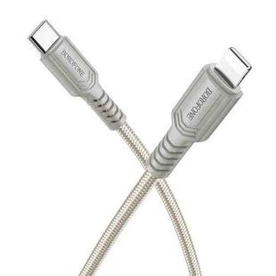BOROFONE BX116 1m 27W Type-C to 8 Pin Certain PD Charging Data Cable(Grey)