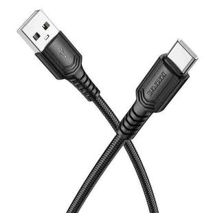 BOROFONE BX116 1m 3A USB to Type-C Certain Charging Data Cable(Black)