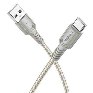 BOROFONE BX116 1m 3A USB to Type-C Certain Charging Data Cable(Grey)