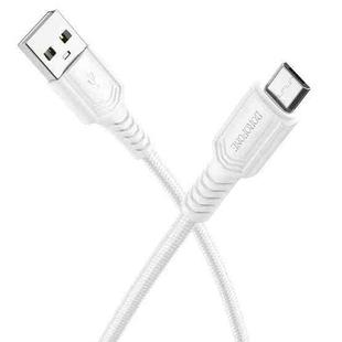 BOROFONE BX116 1m 2.4A USB to Micro USB Certain Charging Data Cable(White)
