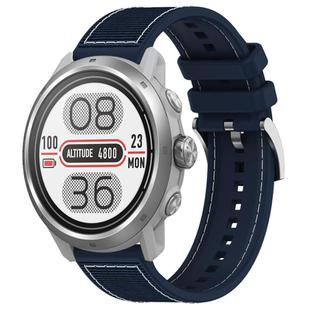 20mm For COROS Pace 2 / Apex 2 42mm  xDfind Hybrid Nylon Braid Silicone Watch Band(Midnight Blue)