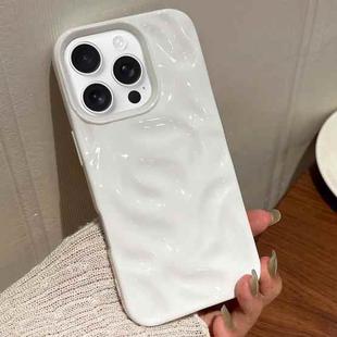 For iPhone 16 Pro Max Meteorite Texture Solid Color Glaze TPU Phone Case(White)