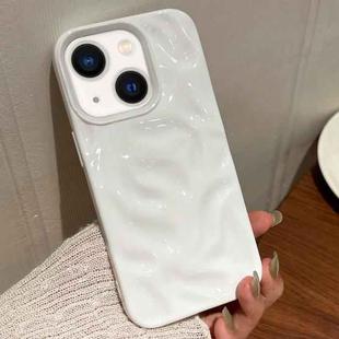 For iPhone 14 Plus Meteorite Texture Solid Color Glaze TPU Phone Case(White)
