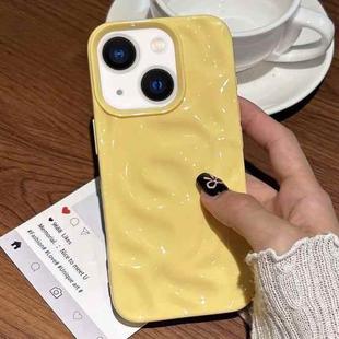 For iPhone 14 Plus Meteorite Texture Solid Color Glaze TPU Phone Case(Yellow)