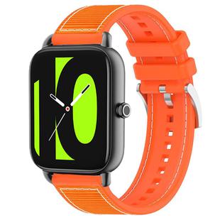 20mm For Xiaomi Haylou RS4 Plus LS11 / LS12 xDfind Hybrid Nylon Braid Silicone Watch Band(Orange)