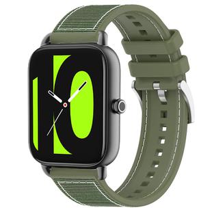 20mm For Xiaomi Haylou RS4 Plus LS11 / LS12 xDfind Hybrid Nylon Braid Silicone Watch Band(Green)