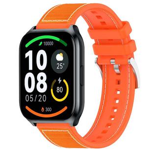 22mm For Xiaomi Haylou?Watch S001 / LS02 Pro xDfind Hybrid Nylon Braid Silicone Watch Band(Orange)