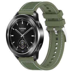 22mm For Xiaomi Watch S3 / 2 Pro / S2 / S1 xDfind Hybrid Nylon Braid Silicone Watch Band(Green)