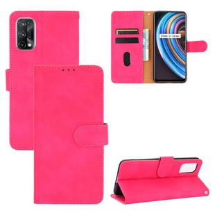 For OPPO Realme X7 Solid Color Skin Feel Magnetic Buckle Horizontal Flip Calf Texture PU Leather Case with Holder & Card Slots & Wallet(Rose Red)