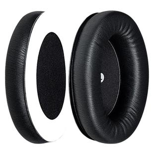 2 Pack Protein Leather Earphone Replacement Earpads Pads For HyperX Cloud Orbit S / Audeze(Black)