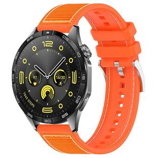 20mm For Huawei Watch GT4 / GT3 / GT2 xDfind Hybrid Nylon Braid Silicone Watch Band(Orange)