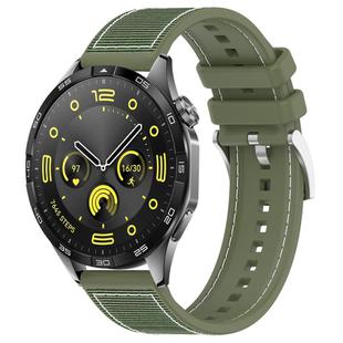 20mm For Huawei Watch GT4 / GT3 / GT2 xDfind Hybrid Nylon Braid Silicone Watch Band(Green)