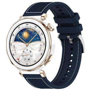 22mm For Huawei Watch GT5/GT5 Pro/4/4 Pro xDfind Hybrid Nylon Braid Silicone Watch Band(Midnight Blue)