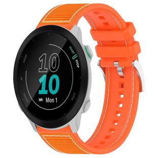 20mm For Garmin Forerunner 570 42mm/245/645 xDfind Hybrid Nylon Braid Silicone Watch Band(Orange)
