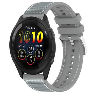22mm For Garmin Forerunner 570 47mm/935/945 xDfind Hybrid Nylon Braid Silicone Watch Band(Grey)
