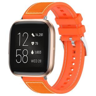For Fitbit Versa 2/Versa/Versa Lite 20mm xDfind Hybrid Nylon Braid Silicone Watch Band(Orange)