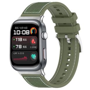 For Huawei Watch D2 22mm xDfind Hybrid Nylon Braid Silicone Watch Band(Green)