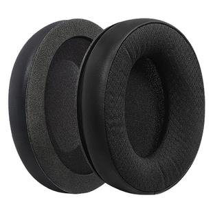 2pcs Protein Leather Football Net Splicing Earphone Replacement Earpads Pads For HyperX Revolver S(Black)