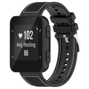 For Garmin Forerunner 35/30/35J 20mm xDfind Hybrid Nylon Braid Silicone Watch Band(Black)