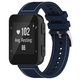 For Garmin Forerunner 35/30/35J 20mm xDfind Hybrid Nylon Braid Silicone Watch Band(Midnight Blue)
