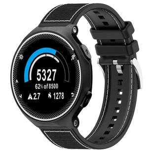 For Garmin Forerunner 220/235/735/735XT 20mm xDfind Hybrid Nylon Braid Silicone Watch Band(Black)
