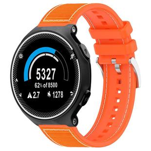 For Garmin Forerunner 220/235/735/735XT 20mm xDfind Hybrid Nylon Braid Silicone Watch Band(Orange)