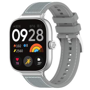 For Xiaomi Smart Band 9 Pro/Redmi Watch5 20mm xDfind Hybrid Nylon Braid Silicone Watch Band(Grey)