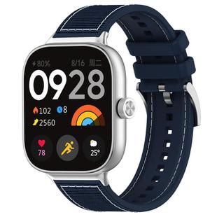 For Xiaomi Smart Band 9 Pro/Redmi Watch5 20mm xDfind Hybrid Nylon Braid Silicone Watch Band(Midnight Blue)