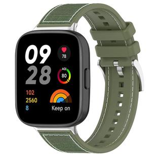 For Redmi Watch 3 20mm xDfind Hybrid Nylon Braid Silicone Watch Band(Green)