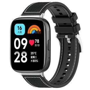 For Redmi Watch 3 Active/Watch 3 Lite 20mm xDfind Hybrid Nylon Braid Silicone Watch Band(Black)
