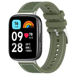 For Redmi Watch 3 Active/Watch 3 Lite 20mm xDfind Hybrid Nylon Braid Silicone Watch Band(Green)