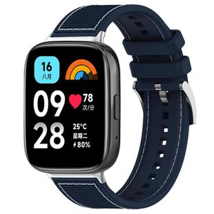 For Redmi Watch 3 Active/Watch 3 Lite 20mm xDfind Hybrid Nylon Braid Silicone Watch Band(Midnight Blue)