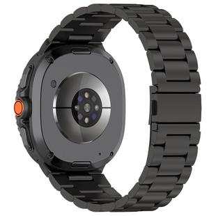 For Samsung Galaxy Watch8 /8 Ultra 2 Tri-beads Flat Buckle Titanium Alloy Watch Band(Black)