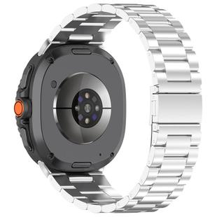 For Samsung Galaxy Watch8 /8 Ultra 2 Tri-beads Flat Buckle Titanium Alloy Watch Band(Silver)
