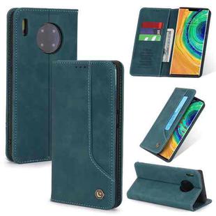 For Huawei Mate 30 Pro POLA 008 Series Retro Classic Magnetic Horizontal Flip Leather Case with Holder & Card Slots(Blue)