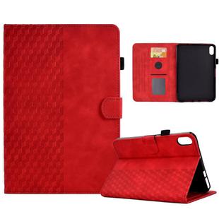 For Xiaomi Redmi Pad 2 Rhombus Embossed Leather Smart Tablet Case(Red)