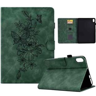For Xiaomi Redmi Pad 2 Peony Butterfly Embossed Leather Smart Tablet Case(Green)