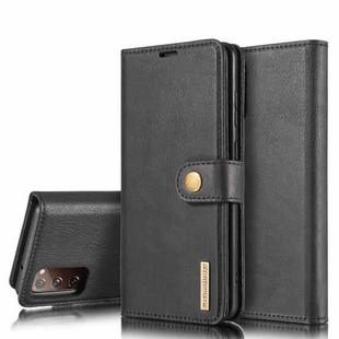 For Samsung Galaxy S20 FE DG.MING Crazy Horse Texture Flip Detachable Magnetic Leather Case with Holder & Card Slots & Wallet(Black)