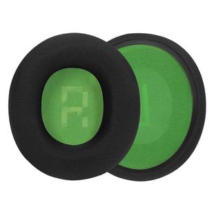 1 Pair Ice Silk Cloth Earphone Replacement Earpads Pads For Skullcandy Slyr Pro(Black Green Net)