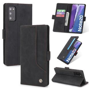 For Samsung Galaxy Note20 POLA 008 Series Retro Classic Magnetic Horizontal Flip Leather Case with Holder & Card Slots(Black)