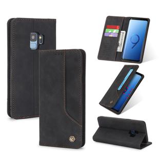 For Samsung Galaxy S9 POLA 008 Series Retro Classic Magnetic Horizontal Flip Leather Case with Holder & Card Slots(Black)