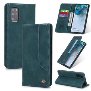 For Samsung Galaxy S20+ POLA 008 Series Retro Classic Magnetic Horizontal Flip Leather Case with Holder & Card Slots(Blue)