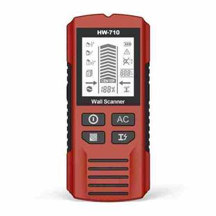 HW-710 5-in-1 Wall Scanner Metal Detector Stud Finder Measuring Instrument(Red)